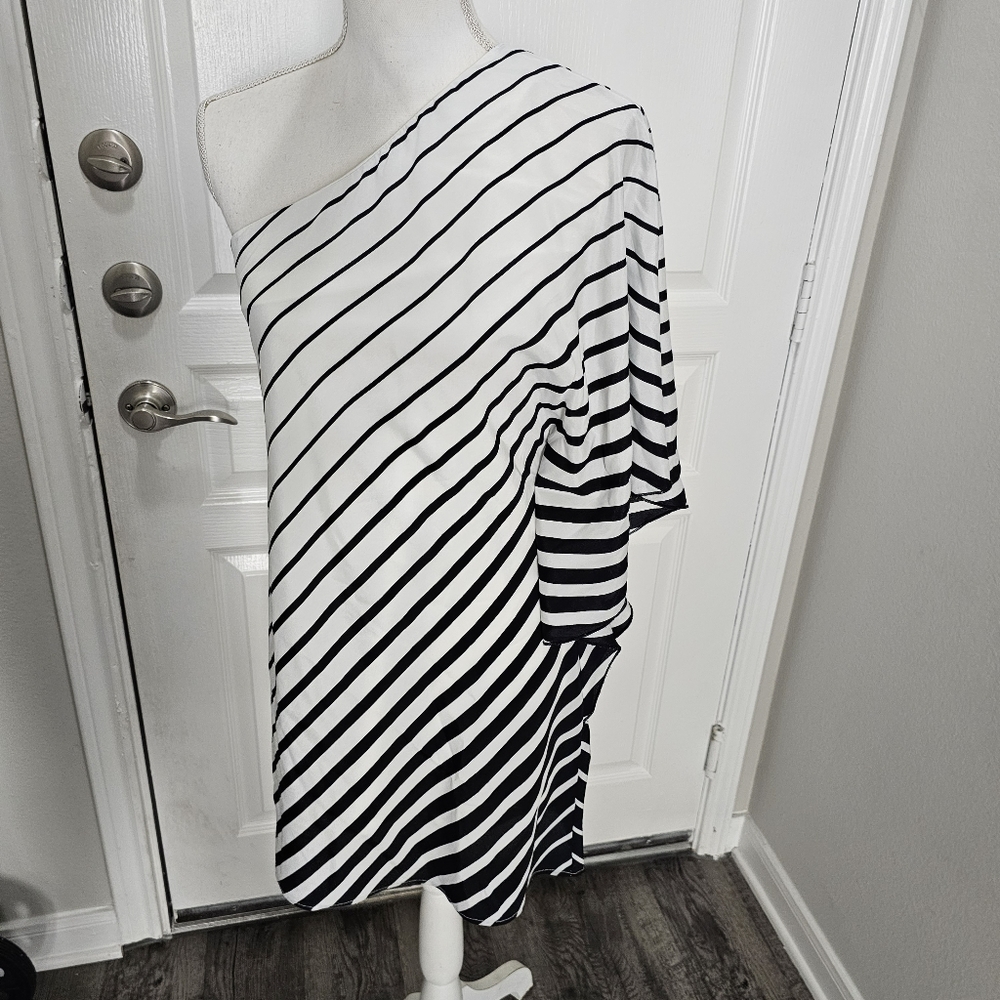 FRESHINE SMALL STRIPED TUNIC TOP DRESS